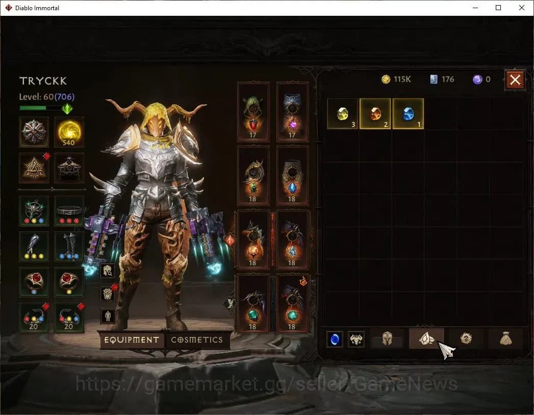 Diablo Immortal Accounts SEA - Verathiel|CS ON|Lv60(706)|Demon Hunter|CR 41 image 6