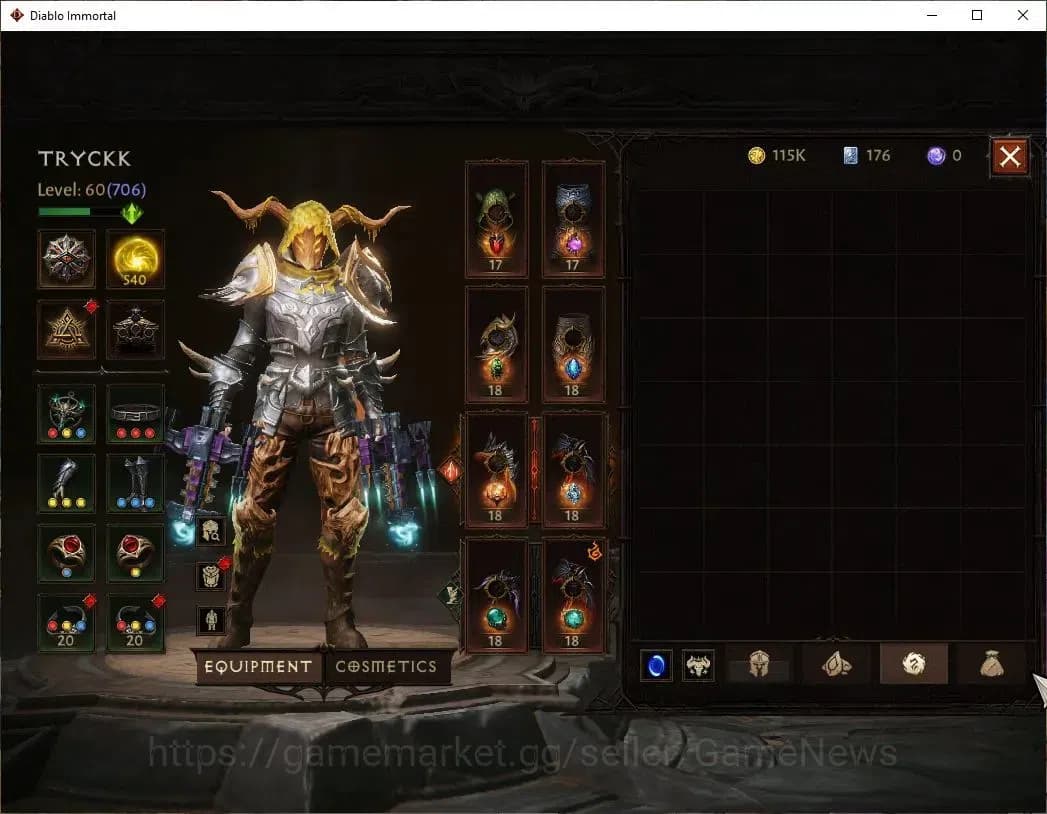Diablo Immortal Accounts SEA - Verathiel|CS ON|Lv60(706)|Demon Hunter|CR 41 image 7