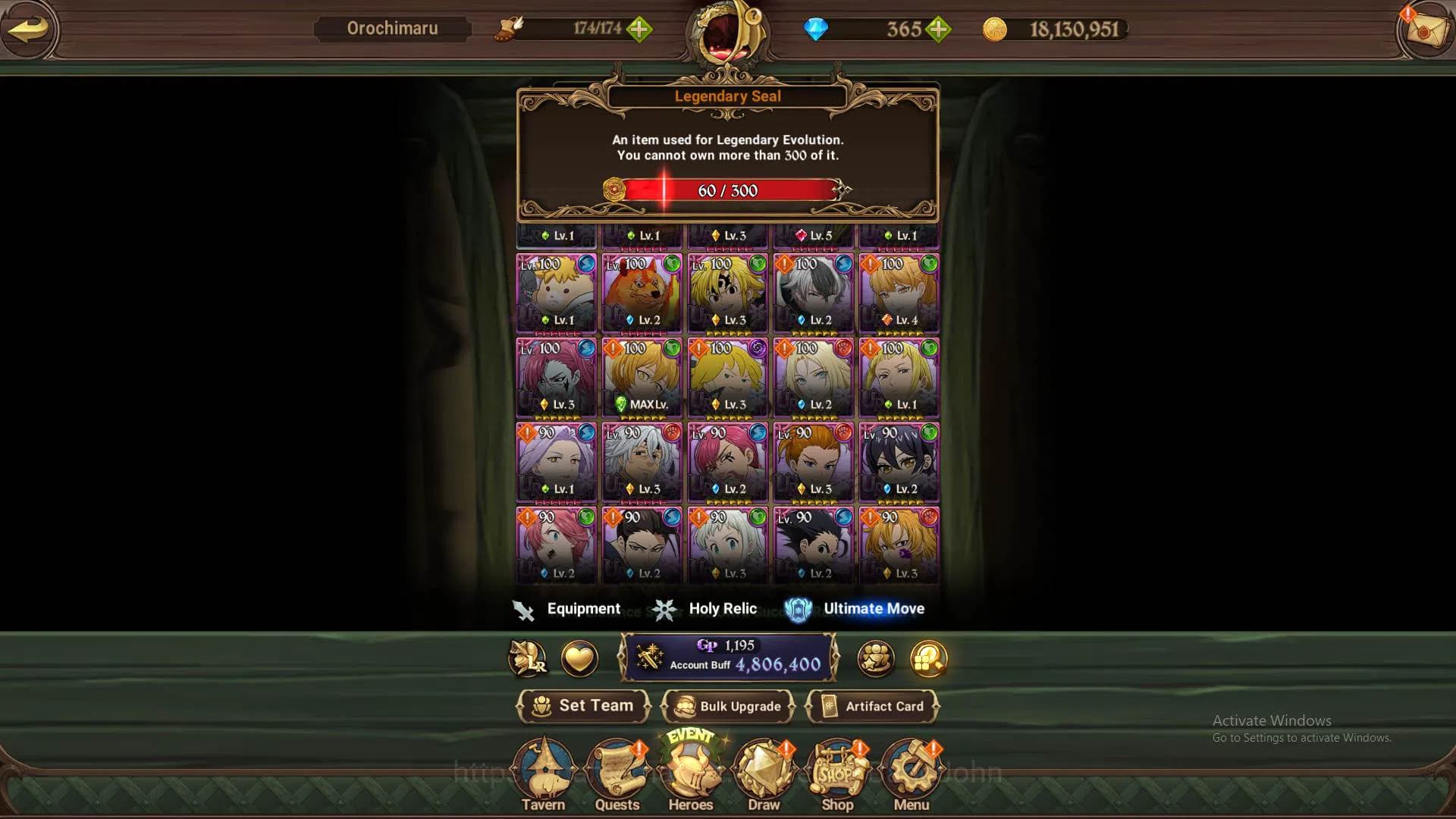 The Seven Deadly Sins: Grand Cross Accounts ASIA|4.8m CC|DM 365|1LR Helbram|3 Collab|UR Mernor image 19