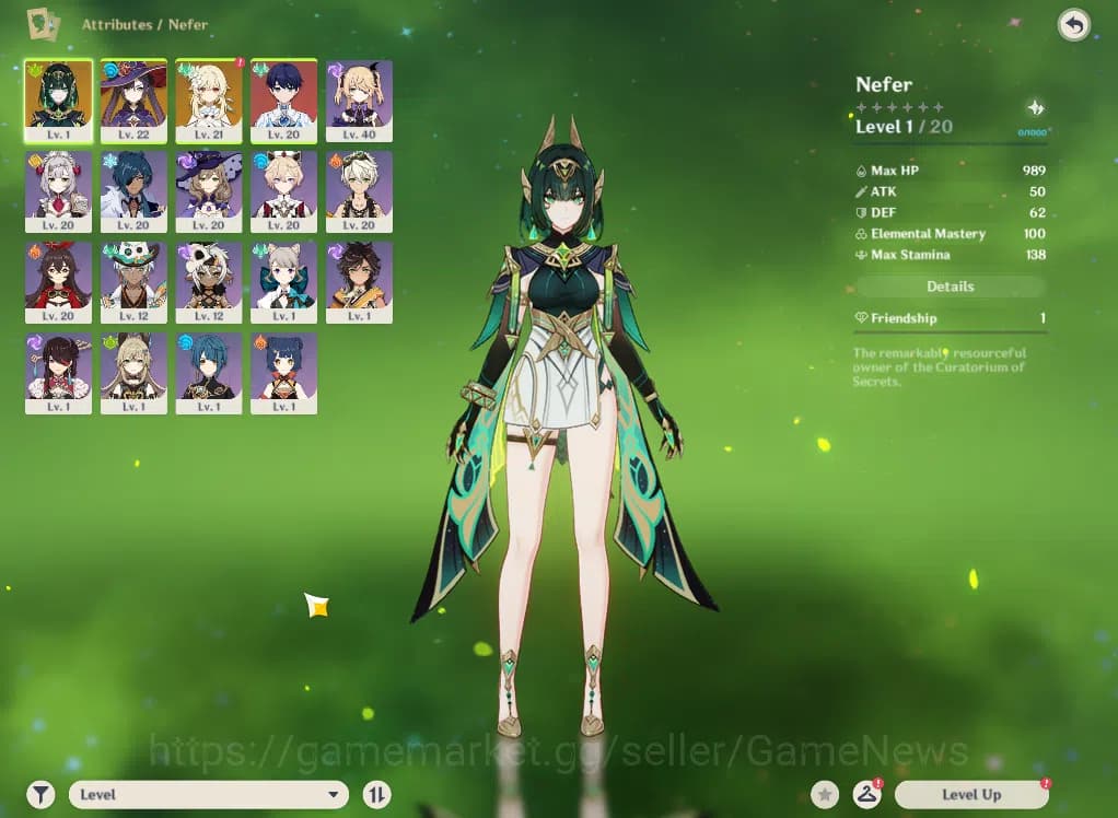 Genshin Impact Accounts ASIA|STARTER|AR 20|1 Limited+15(*4Character)|Nefer image 3