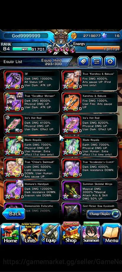 Grand Summoners Accounts Global|Rank 84|18 Asc+5 TW|[Inumuta,Isliid,Chloe,S image 11