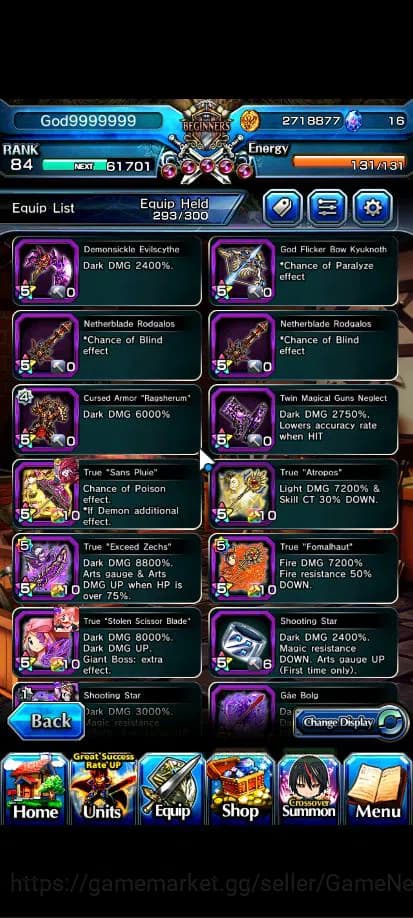 Grand Summoners Accounts Global|Rank 84|18 Asc+5 TW|[Inumuta,Isliid,Chloe,S image 12