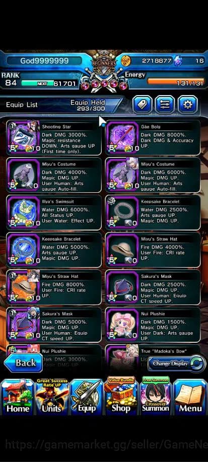 Grand Summoners Accounts Global|Rank 84|18 Asc+5 TW|[Inumuta,Isliid,Chloe,S image 13
