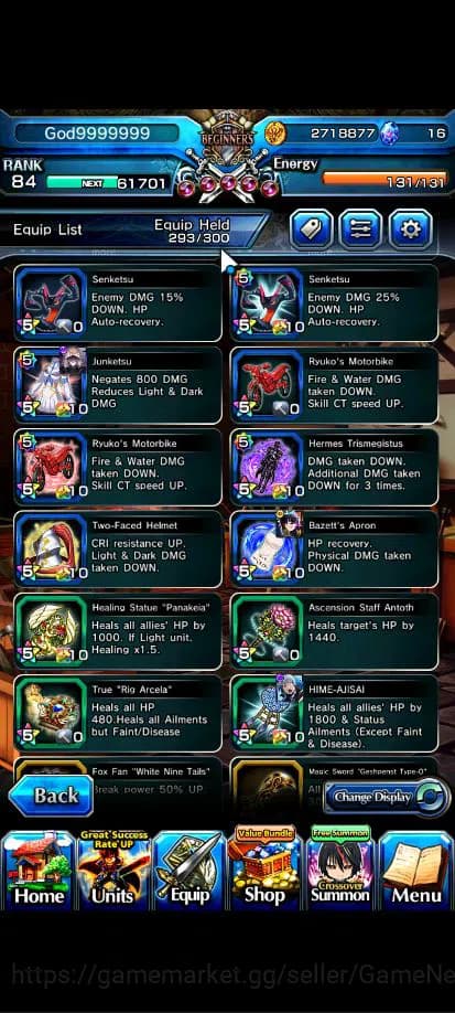 Grand Summoners Accounts Global|Rank 84|18 Asc+5 TW|[Inumuta,Isliid,Chloe,S image 15