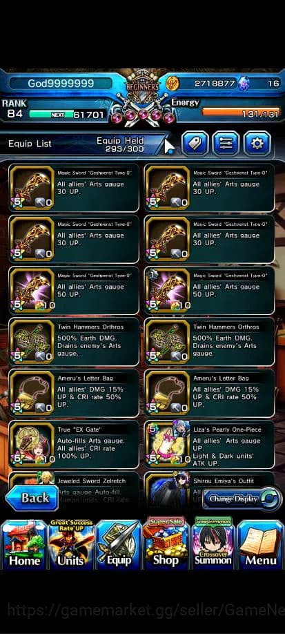 Grand Summoners Accounts Global|Rank 84|18 Asc+5 TW|[Inumuta,Isliid,Chloe,S image 16