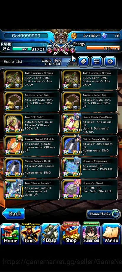 Grand Summoners Accounts Global|Rank 84|18 Asc+5 TW|[Inumuta,Isliid,Chloe,S image 17