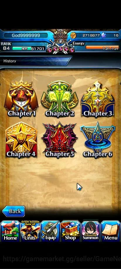 Grand Summoners Accounts Global|Rank 84|18 Asc+5 TW|[Inumuta,Isliid,Chloe,S image 20
