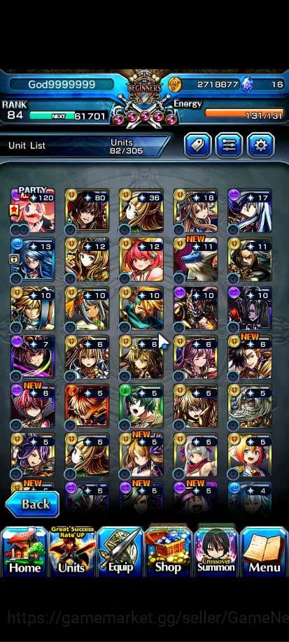 Grand Summoners Accounts Global|Rank 84|18 Asc+5 TW|[Inumuta,Isliid,Chloe,S image 5