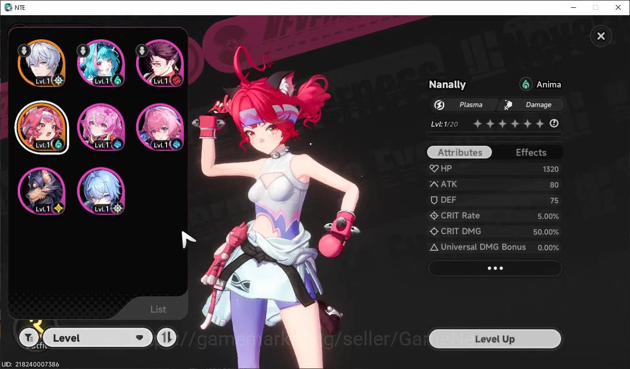 Neverness to Everness Accounts GLOBAL EU| HL 3| 1 SSR Limited Meta Nanally A1 + S image 1