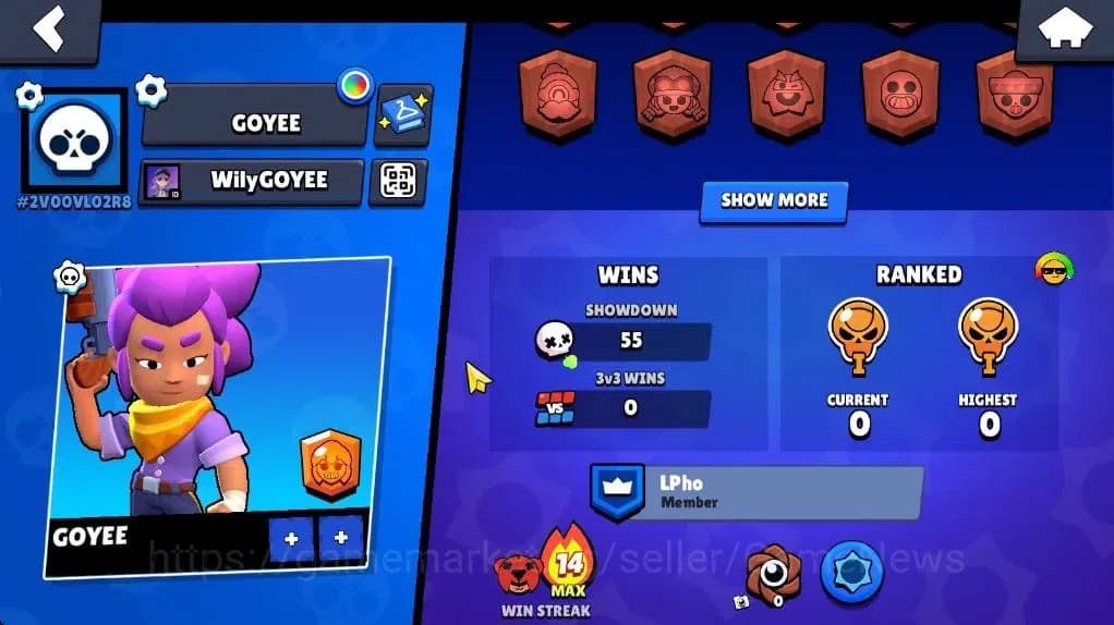 Brawl Stars Accounts 1011 Trophy|12 Brawler|1 Epic(Fuchsia Maisie) 1 Su image 3