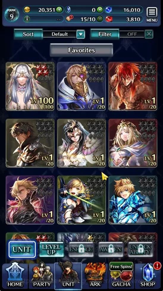 Last Cloudia Accounts GLOBAL |Rank 9| Goddess Lilaha, Ascended Roland, S image 1