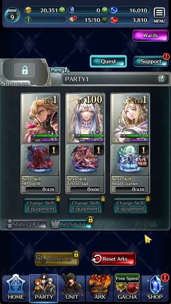 Last Cloudia Accounts GLOBAL |Rank 9| Goddess Lilaha, Ascended Roland, S image 7