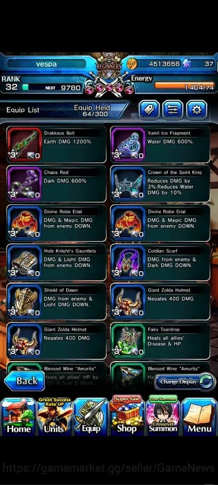 Grand Summoners Accounts Global|Rank 32|4 Ascend+1 TW|[Bouncing Bunny Milim image 11