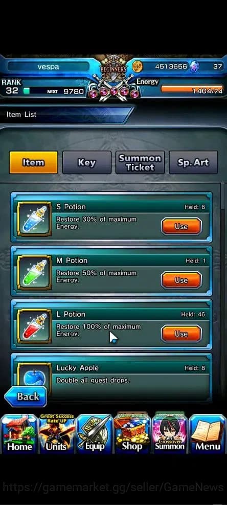 Grand Summoners Accounts Global|Rank 32|4 Ascend+1 TW|[Bouncing Bunny Milim image 2
