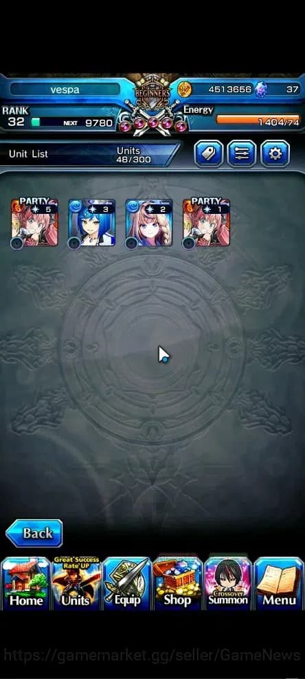 Grand Summoners Accounts Global|Rank 32|4 Ascend+1 TW|[Bouncing Bunny Milim image 4