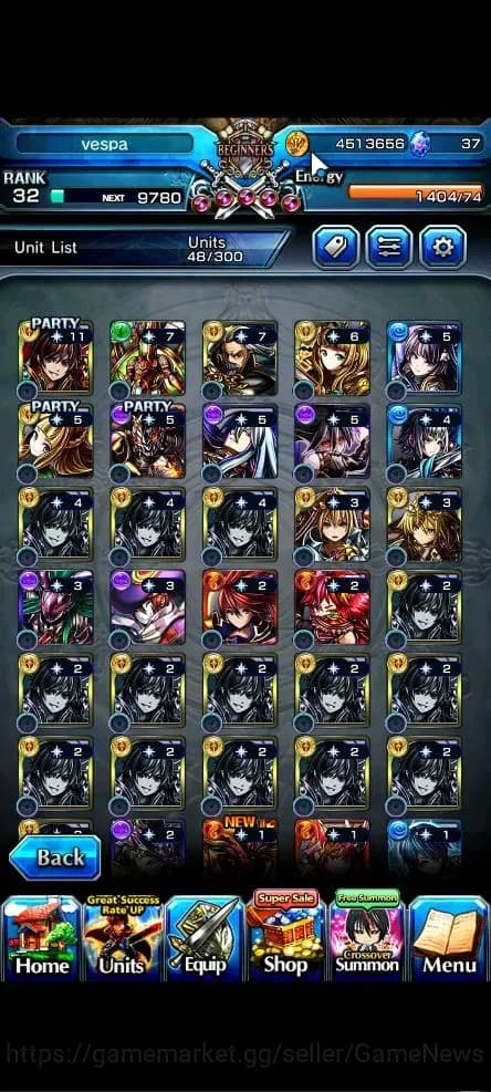 Grand Summoners Accounts Global|Rank 32|4 Ascend+1 TW|[Bouncing Bunny Milim image 5