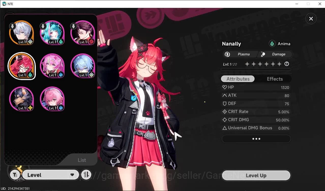 Neverness to Everness Accounts GLOBAL EU |HL 3| 1 SSR Limited Meta Nanally | 6 SR image 1