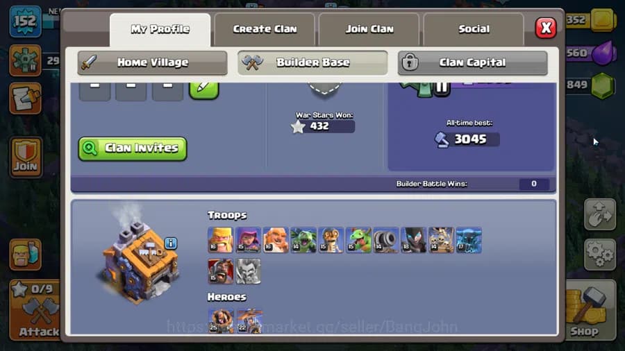 Clash of Clans Accounts TH 14-BH 9|Many Skin|LVL 152|League Witch17|HH 8|B image 8