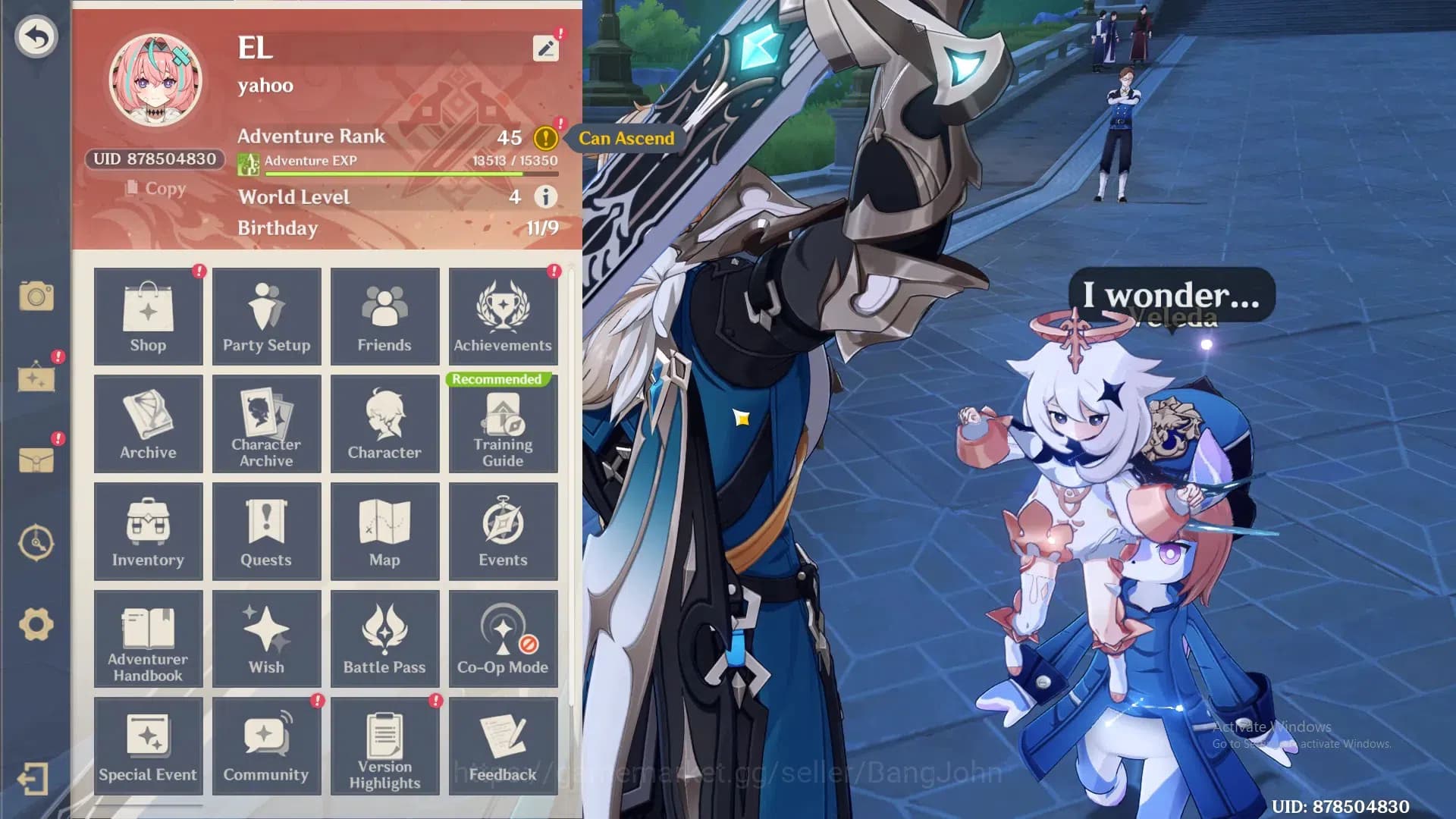 Genshin Impact Accounts ASIA|AR 45|3Limit|Varka,Varesa,Ayato,Etc,|Low Expl image 7