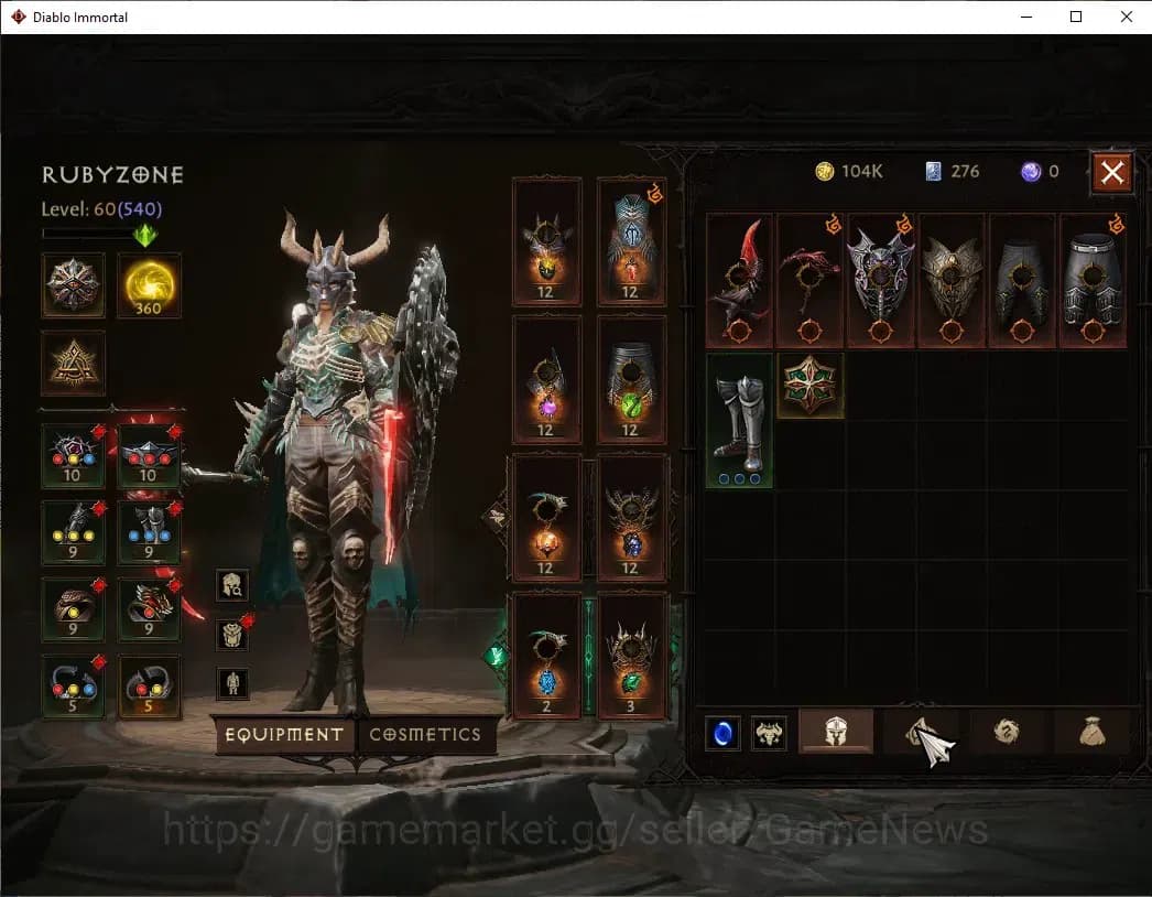 Diablo Immortal Accounts EU - Sescheron|CS ON|Lv60 (540)|Necromancer|CR 31K image 6