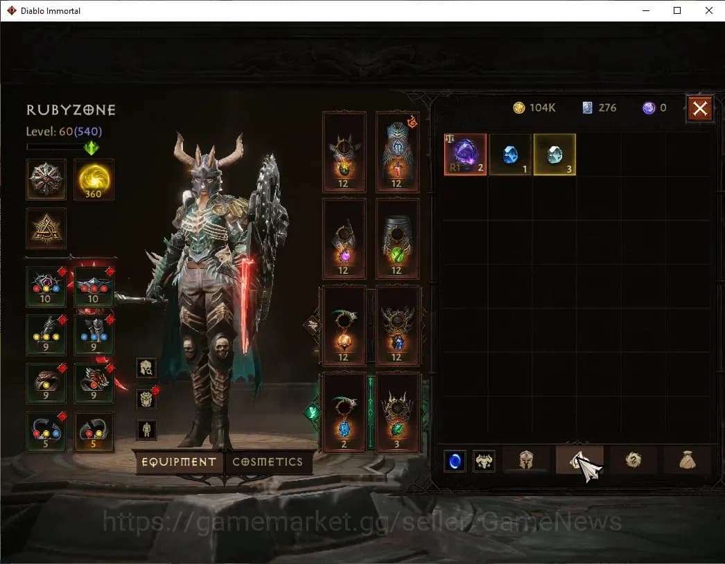 Diablo Immortal Accounts EU - Sescheron|CS ON|Lv60 (540)|Necromancer|CR 31K image 7