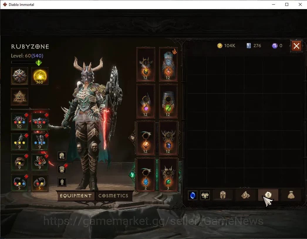 Diablo Immortal Accounts EU - Sescheron|CS ON|Lv60 (540)|Necromancer|CR 31K image 8