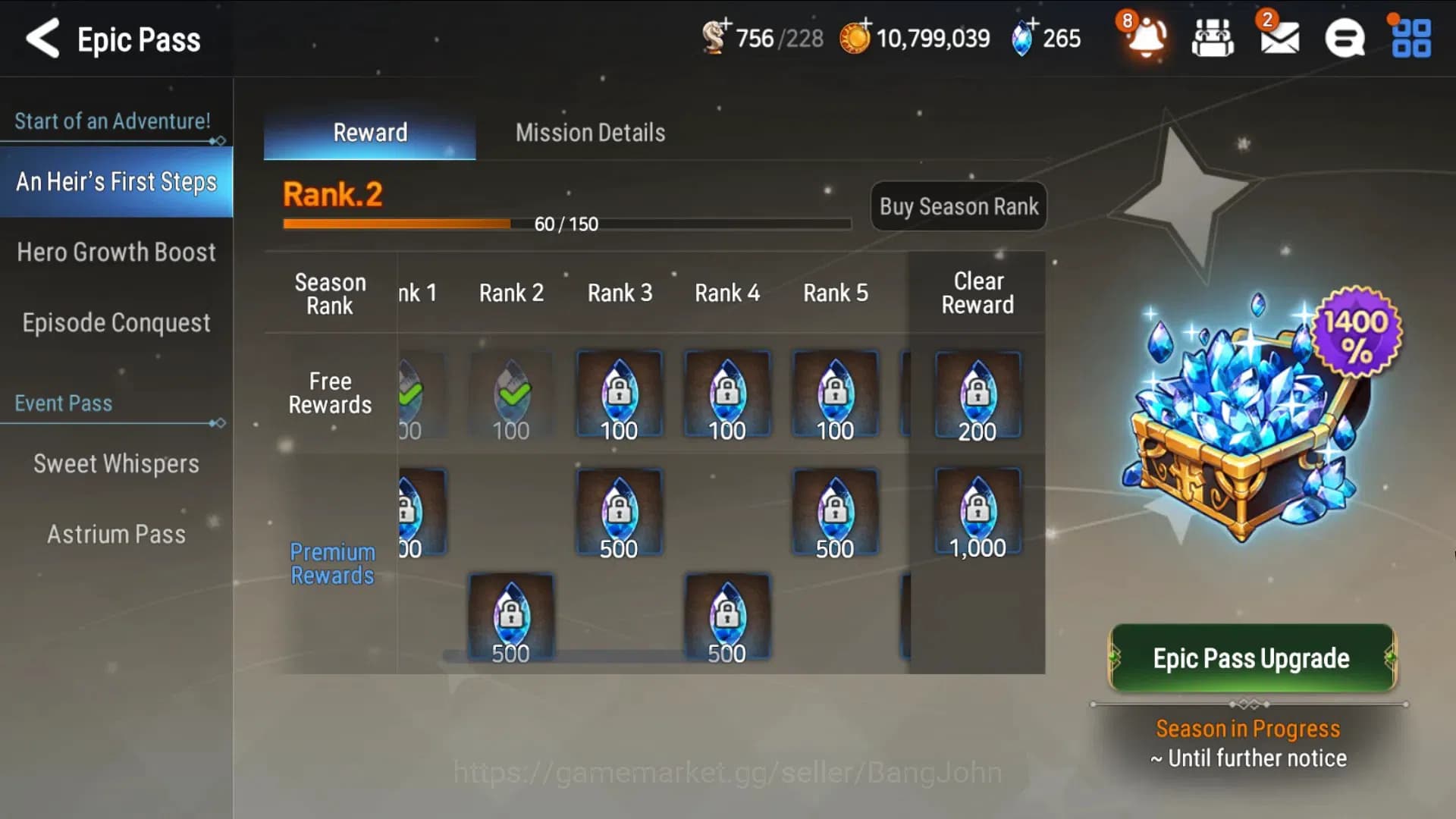 Epic Seven Accounts Global Unverif|4 ML(Salome,Empyrean Iseria,Silver image 10
