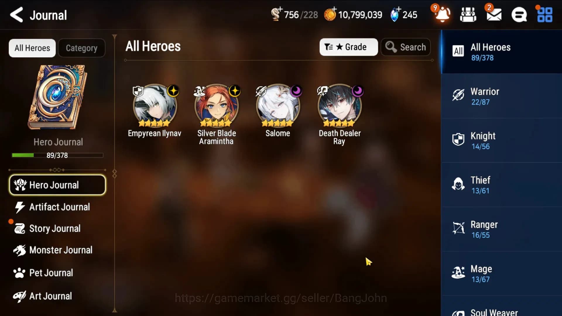 Epic Seven Accounts Global Unverif|4 ML(Salome,Empyrean Iseria,Silver image 17