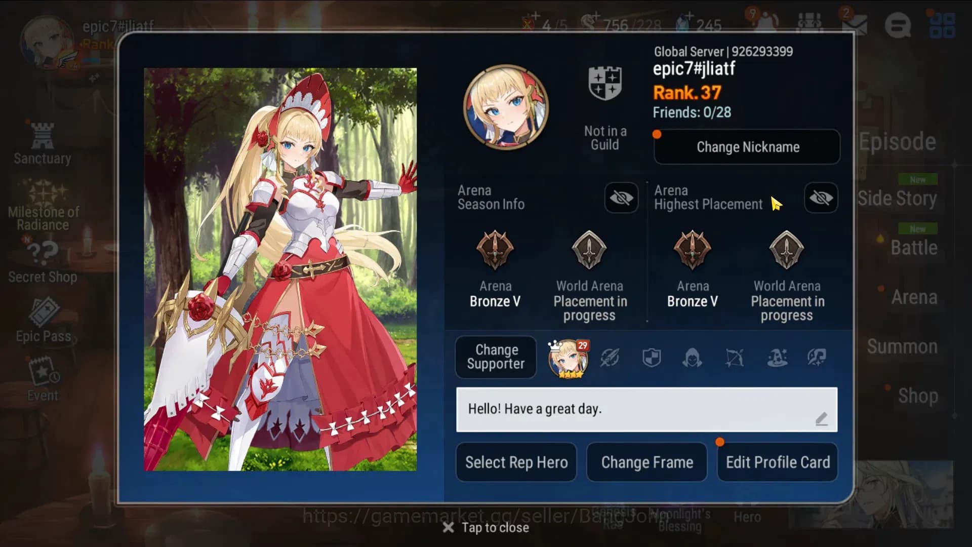 Epic Seven Accounts Global Unverif|4 ML(Salome,Empyrean Iseria,Silver image 19