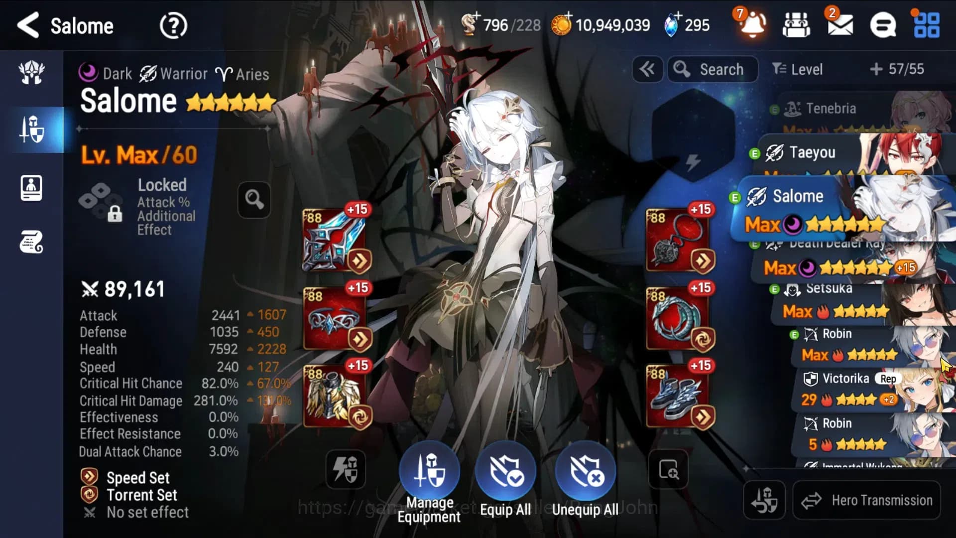 Epic Seven Accounts Global Unverif|4 ML(Salome,Empyrean Iseria,Silver image 8