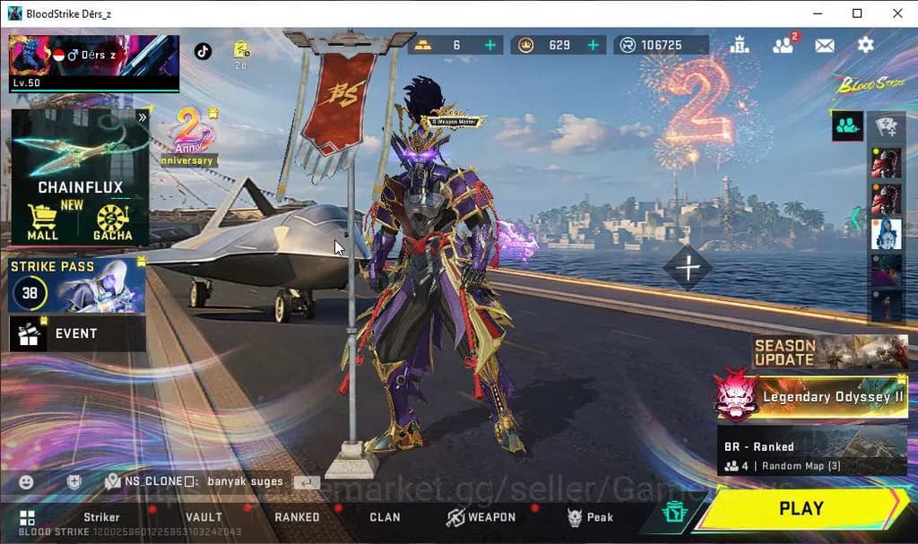 Blood Strike Accounts ASIA|ETERNAL ZERO-Odashadow|Melee Katana|19 ULTRA image 1