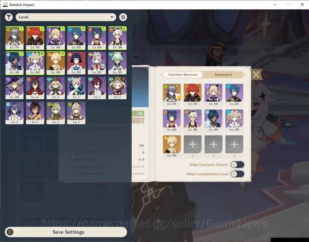 Genshin Impact Accounts ASIA|AR 38|1 Limit+18(*4Character)| Lauma |McMale| image 1
