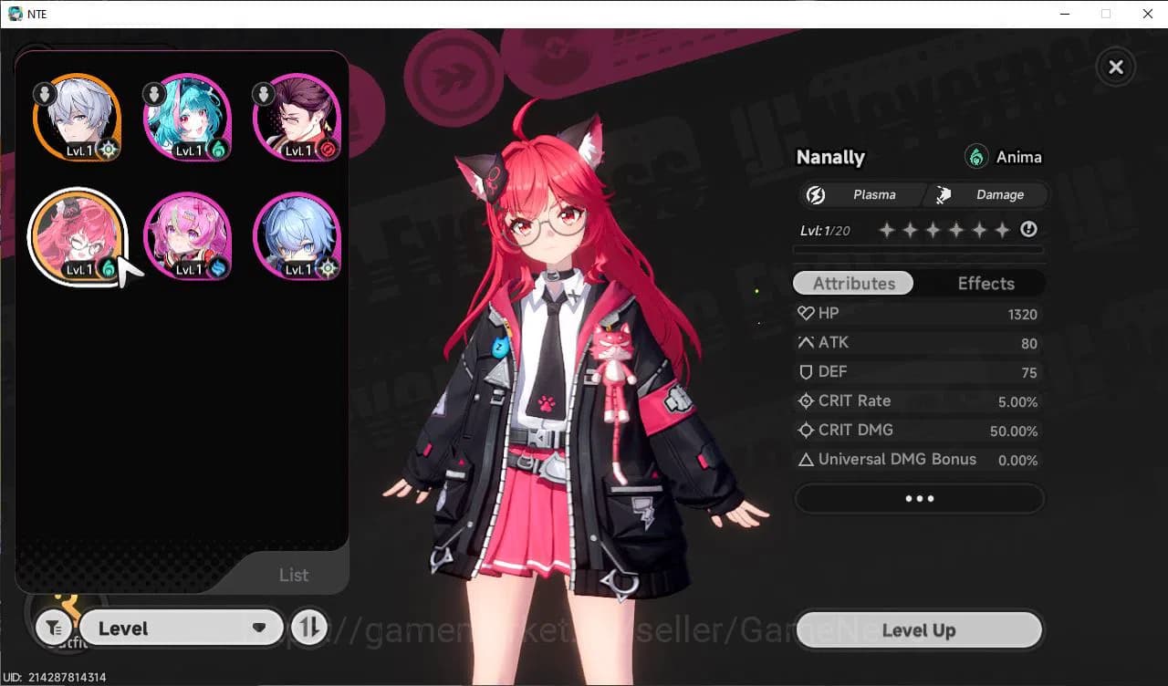 Neverness to Everness Accounts GLOBAL EU |HL 3| 1 SSR Limited Nanally | 4 SR [Adl image 1