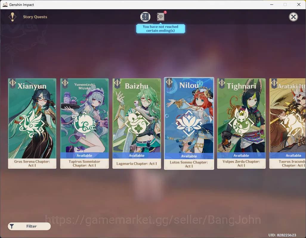 Genshin Impact Accounts ASIA|AR 56|Reuni ON|6 limit|Columbina,Ayaka,Raiden image 4