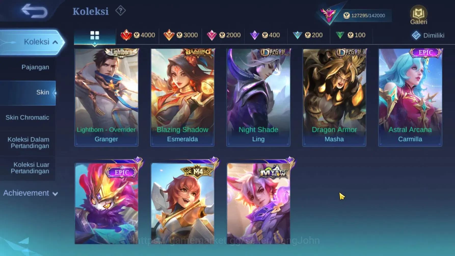 Mobile Legends: Bang Bang Accounts Global|Hero 132|Skin 403|KOF Guin|Asp Lesley+Chang image 4