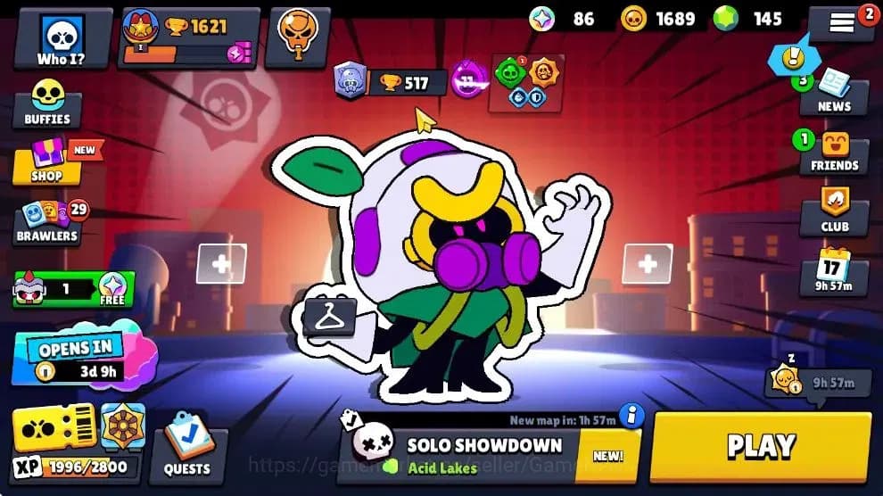 Brawl Stars Accounts 1621 Trophy|145 Gem|38 Brawlers 4 Max Lvl|1 Hypch image 1