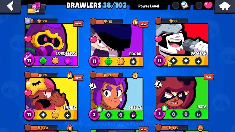 Brawl Stars Accounts 1621 Trophy|145 Gem|38 Brawlers 4 Max Lvl|1 Hypch image 5