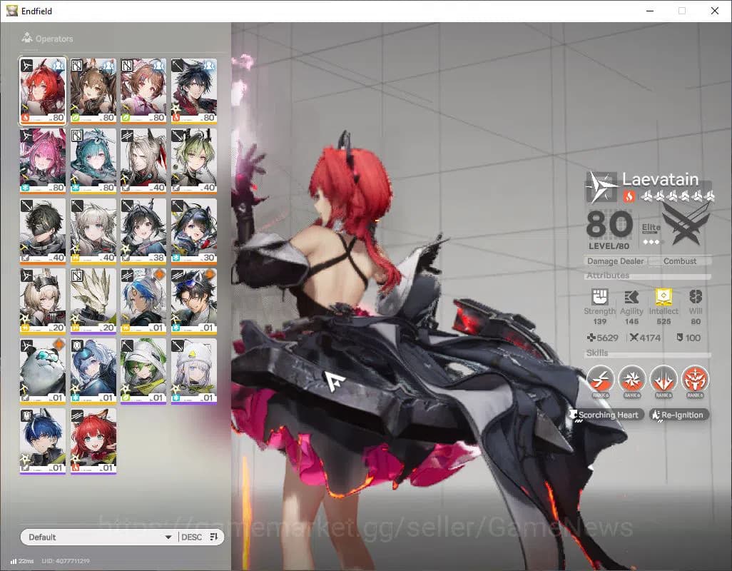 Arknights: Endfield Accounts ASIA|Lv 54|SSR 7(4Limit)+(*6WP)|(Yvonne,Laevatain, image 1