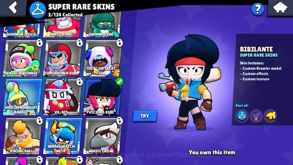 Brawl Stars Accounts 1138 Trophy|17 Brawlers Myth Ollie|13 Skins|2 Epic image 10