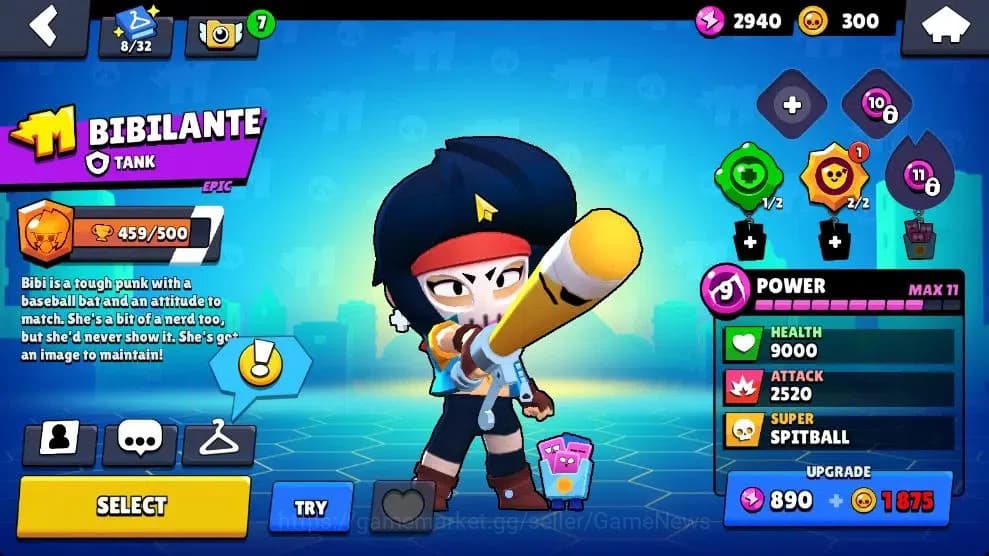 Brawl Stars Accounts 1138 Trophy|17 Brawlers Myth Ollie|13 Skins|2 Epic image 16