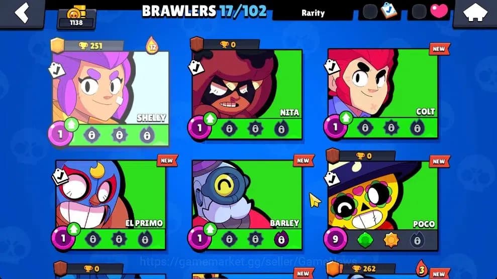 Brawl Stars Accounts 1138 Trophy|17 Brawlers Myth Ollie|13 Skins|2 Epic image 8