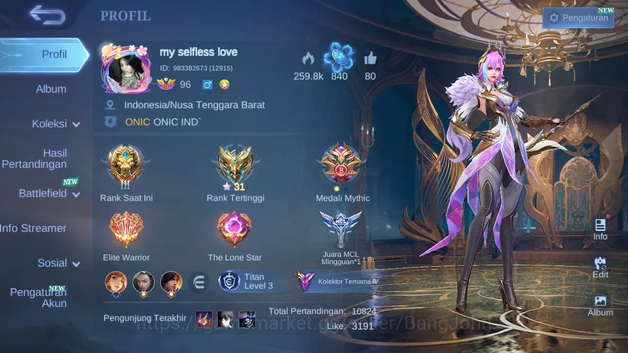 Mobile Legends: Bang Bang Accounts Hero 128 Skin 215 | Luckybox Alucard, Claude | Lig image 1