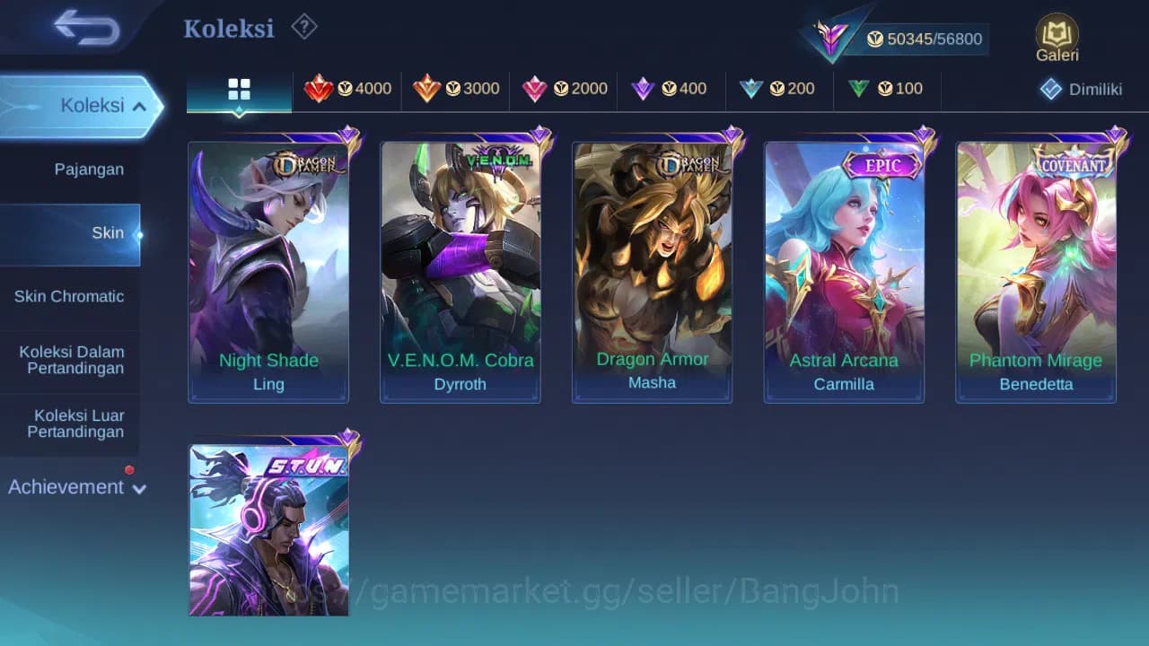 Mobile Legends: Bang Bang Accounts Hero 128 Skin 215 | Luckybox Alucard, Claude | Lig image 8