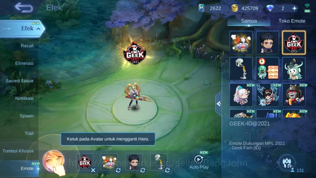 Mobile Legends: Bang Bang Accounts Hero 131 Skin 269 | Zodiac Helcurt | Lightborn Har image 13