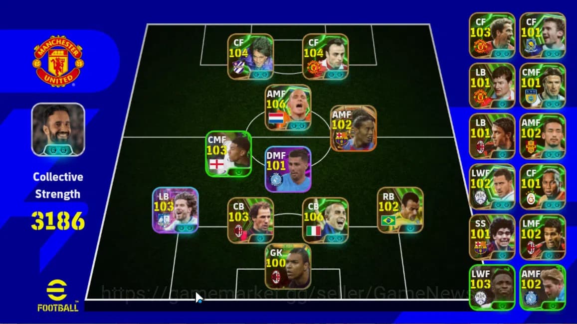 eFootball Accounts Mobile|Big Time Ronaldinho Gaucho,Eden Hazard(Phen image 1