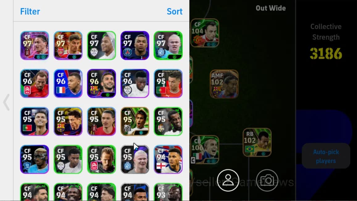 eFootball Accounts Mobile|Big Time Ronaldinho Gaucho,Eden Hazard(Phen image 2
