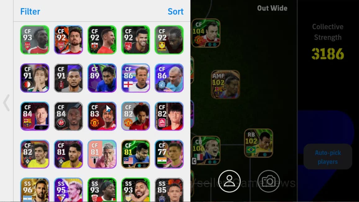 eFootball Accounts Mobile|Big Time Ronaldinho Gaucho,Eden Hazard(Phen image 3