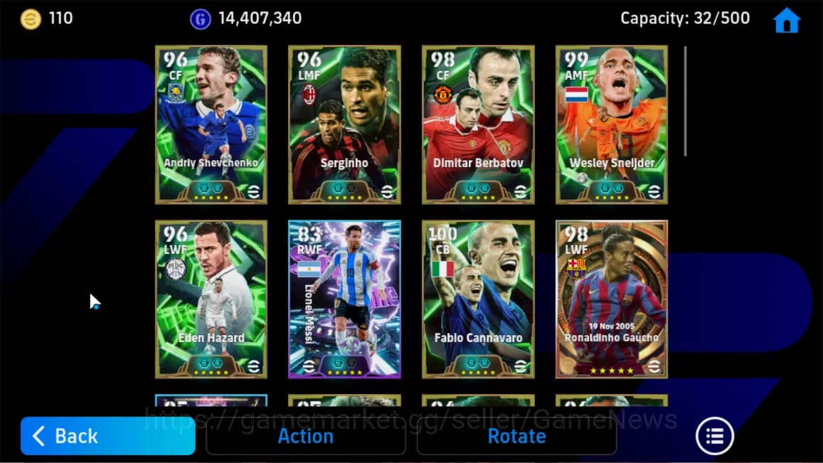 eFootball Accounts Mobile|Big Time Ronaldinho Gaucho,Eden Hazard(Phen image 6
