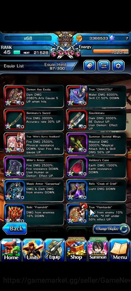 Grand Summoners Accounts Global|Rank 45|Fresh Starter| 6 Ascend+2 TW | [Shu image 6