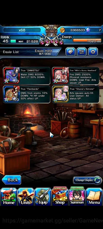 Grand Summoners Accounts Global|Rank 45|Fresh Starter| 6 Ascend+2 TW | [Shu image 7